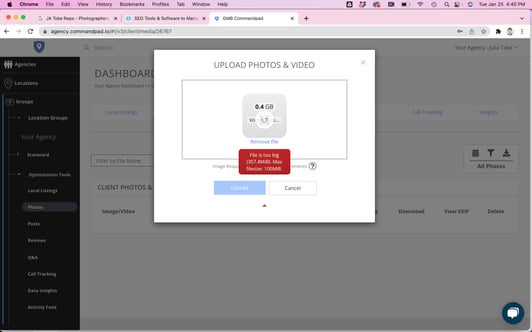 Error-dbaPlatform-GoogleVideo-Requirements-Business-Profile