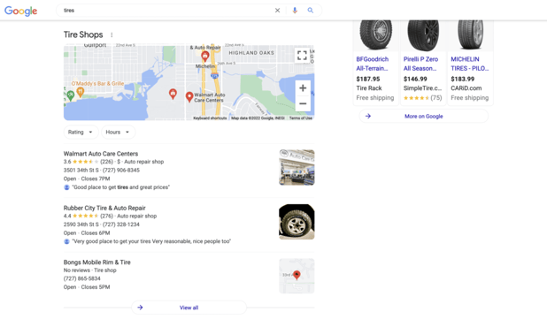 example of visibility of Google Business Profile