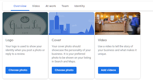 Google Business Profile media types