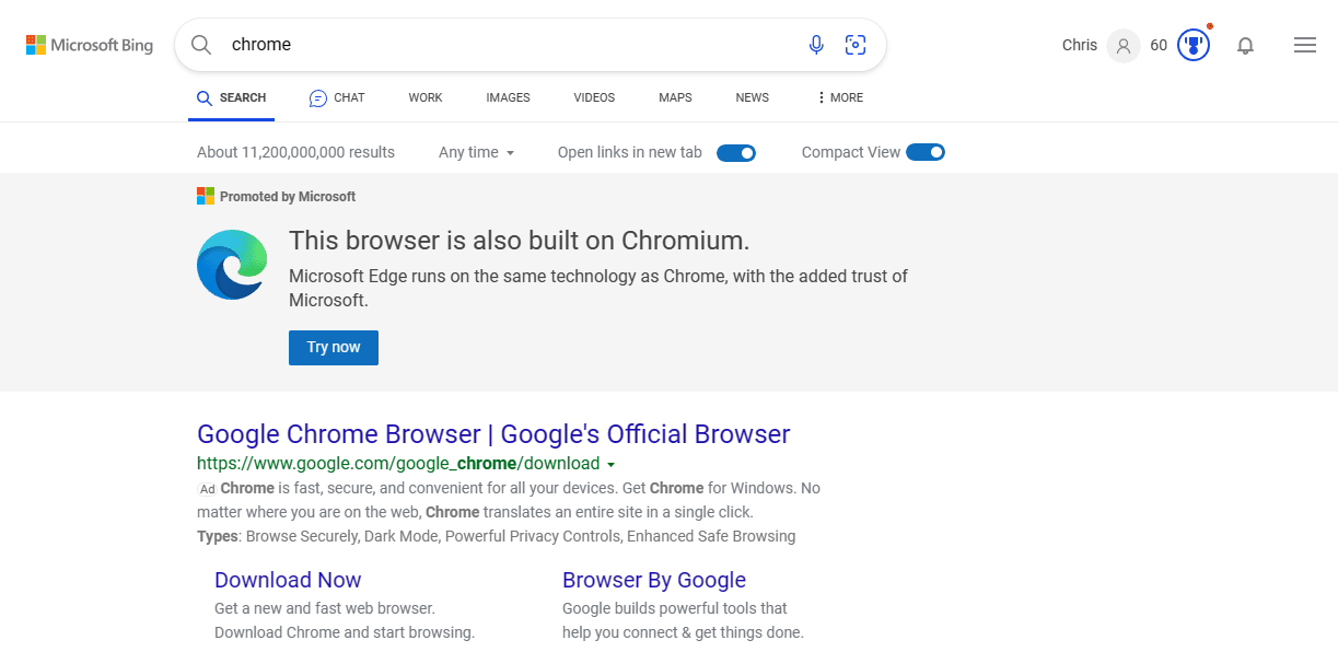 Microsoft tries to save Edge users switching to Chrome