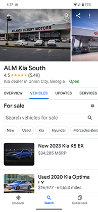 Free vehicle listing ads on Google